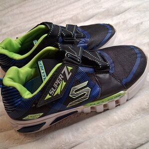 Skechers Kids' Black and Green Light-Up Sneakers